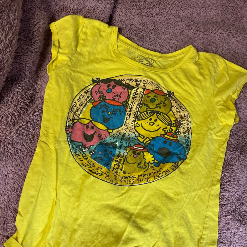 Vintage Little Miss and Mr Men Girls Tshirt